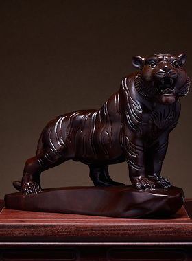 康御红黑檀木中式家居老虎