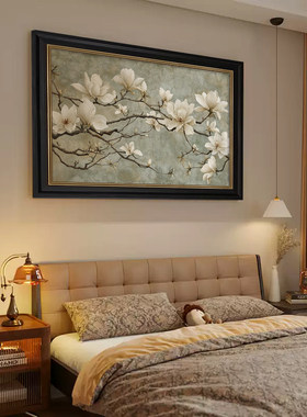 春满玉堂》法式复古纯手绘油画客厅装饰画卧室中古风挂画玄关艺术