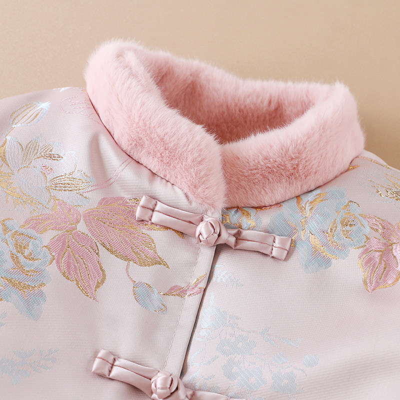 女童中国风夹棉外套秋冬款宝宝过年喜气拜年衣服汉服儿童唐装棉袄,淘宝优惠券,粉丝福利购,淘宝优惠卷