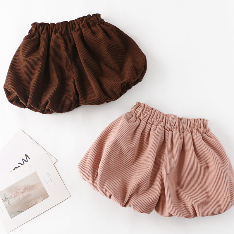 女童花苞短裤秋冬新款洋气外穿灯笼裤休闲裤子儿童宝宝灯芯绒裙裤,淘宝优惠券,粉丝福利购,淘宝优惠卷