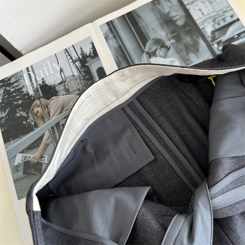 西装裤女早秋2025新款高级垂感窄版直筒休闲阔腿裤绵羊毛弯刀裤,淘宝优惠券,粉丝福利购,淘宝优惠卷