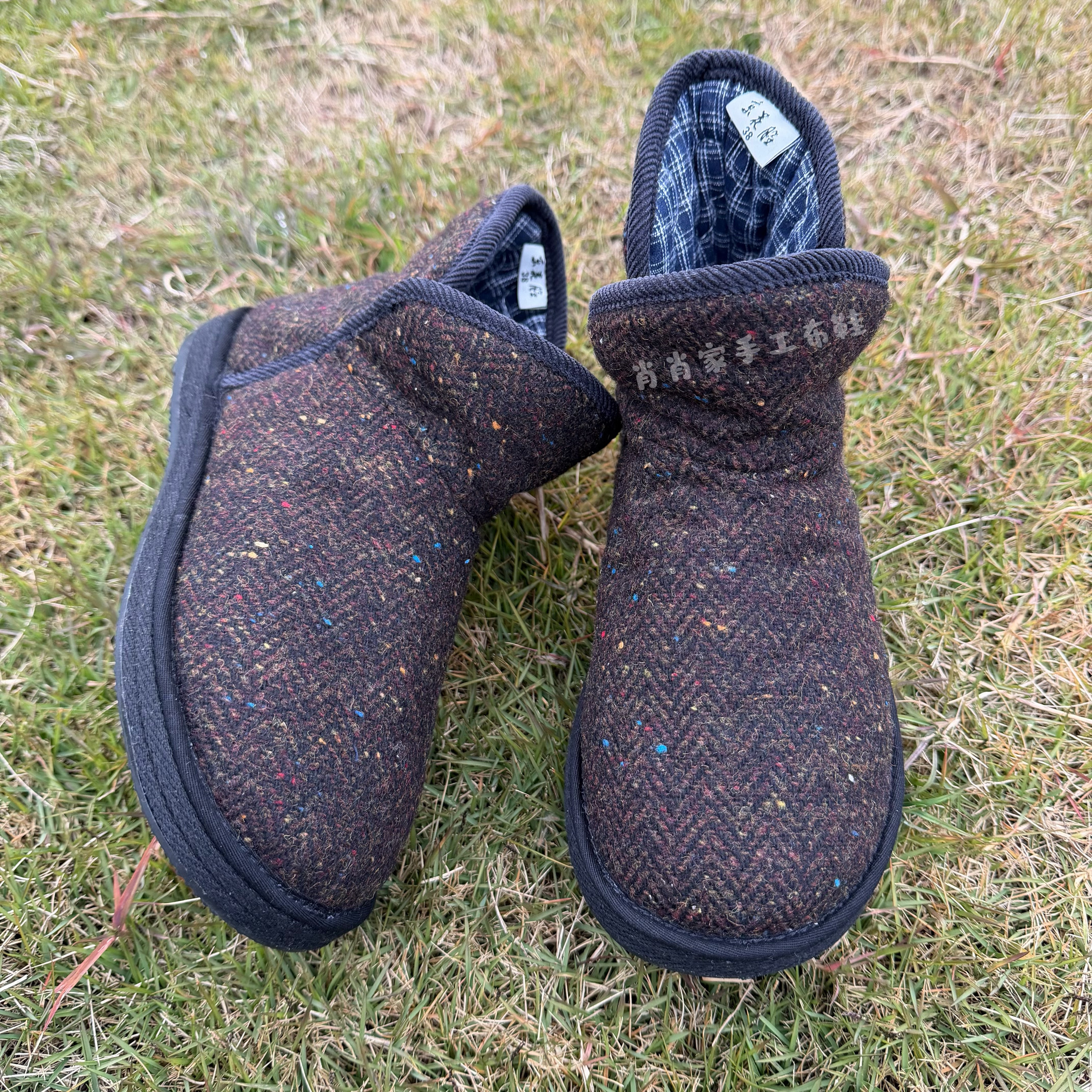 冬季毛呢棉鞋雪地靴一脚蹬棉花鞋（含50%羊毛）千层底防滑保暖,淘宝优惠券,粉丝福利购,淘宝优惠卷