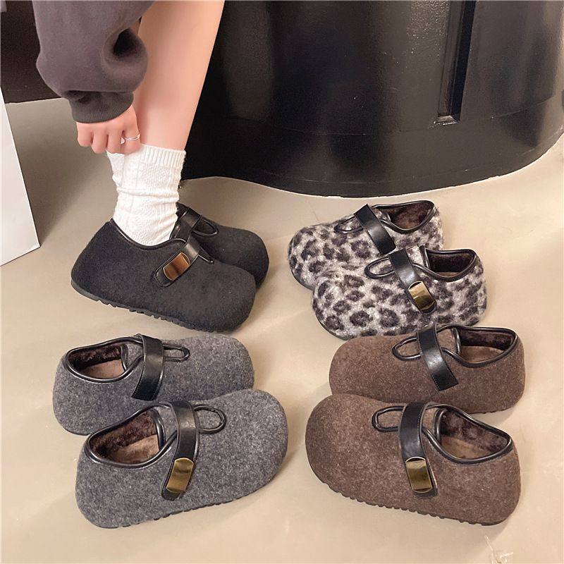 绒面气质淑女风格款平底鞋毛毛鞋秋冬季休闲女单鞋时尚学院风棉鞋,淘宝优惠券,粉丝福利购,淘宝优惠卷