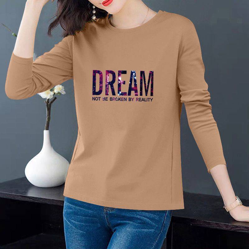 春装年新款纯棉长袖t恤女百搭打底衫宽松内搭春秋体恤女装潮,淘宝优惠券,粉丝福利购,淘宝优惠卷