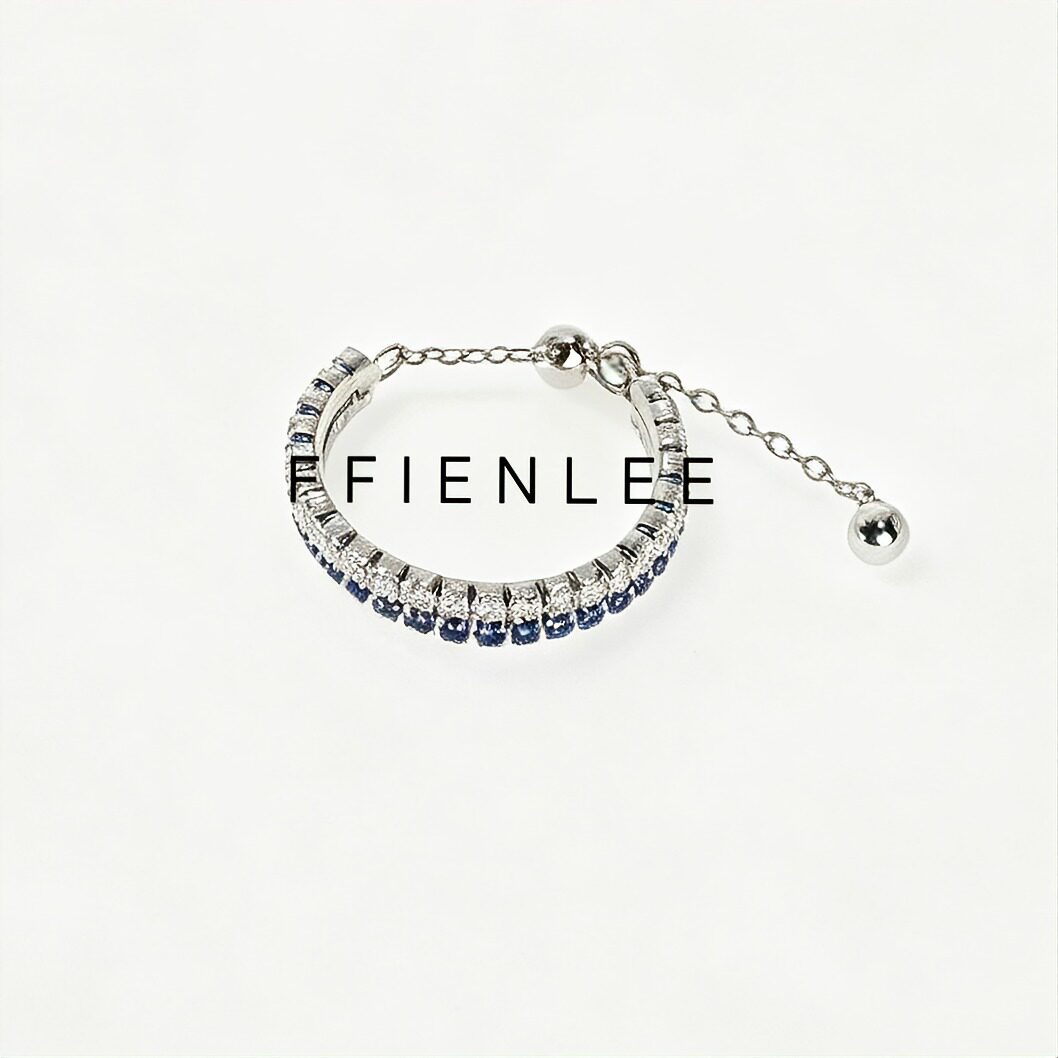 S925 silver ring Canglan ring niche gift flash ring for besties light luxury adjustable women's daily ring