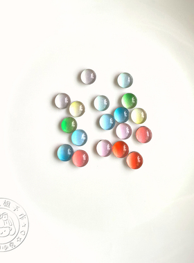 手工DIY制作材料小兔子玩偶仿真水晶兔眼睛平底眼珠彩色眼球配件