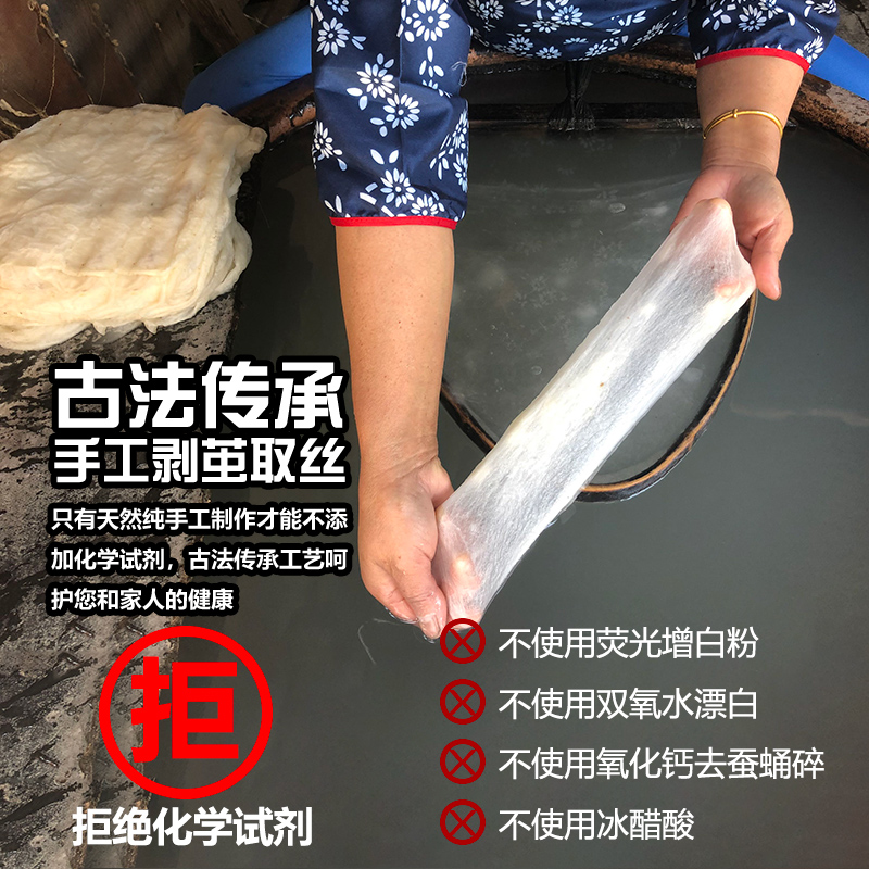 桐乡正品手工蚕丝被100%桑蚕丝被芯春秋被夏凉被空调被子母被冬被 - 图0