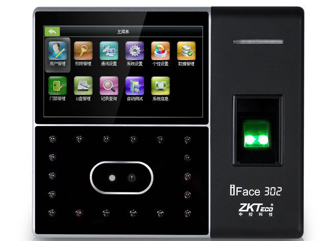 zkteco /中控智慧iface302打卡机 帝易占数码考勤门禁
