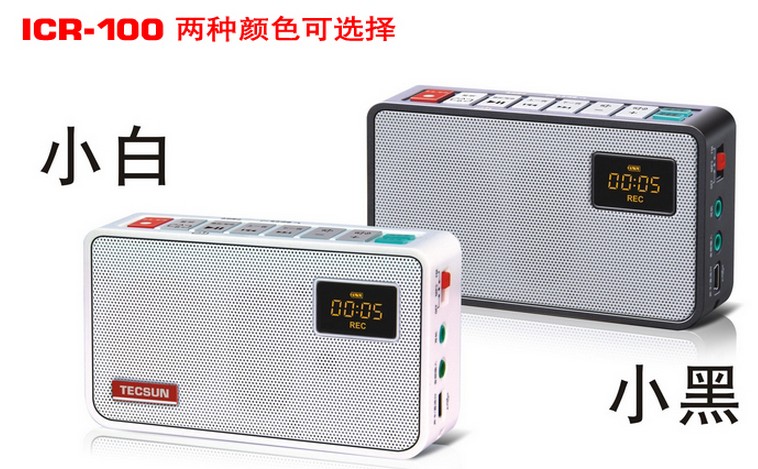 Tecsun/德生 ICR-100老人插卡MP3收音机录音广播半导体便携式调频 - 图0