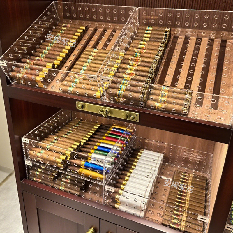 定制亚克力雪茄收纳陈列盒高透明展示盒桌面零食整理盒配件杂物盒,淘宝优惠券,粉丝福利购,淘宝优惠卷