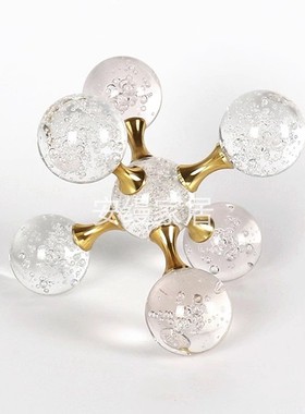 几何十字架金属水晶分子球