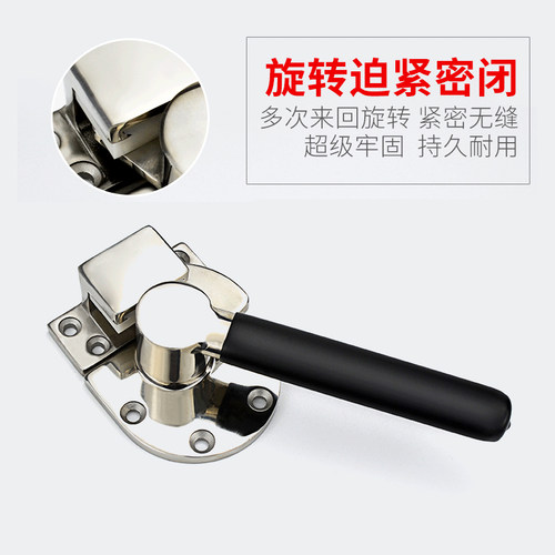 旋转迫紧密闭门把手304不锈钢SBJ401/402工业机械密封锁FHS51-52 - 图0