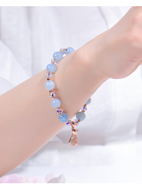 招财S925银镶锆石超闪水晶手链