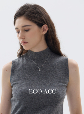 EGOACC冷淡风水滴银豆子项链