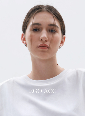 EGOACC冷淡风小豆丁金属耳环
