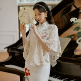 Кружевная осенняя ретро куртка, короткое ципао, накидка, коллекция 2022