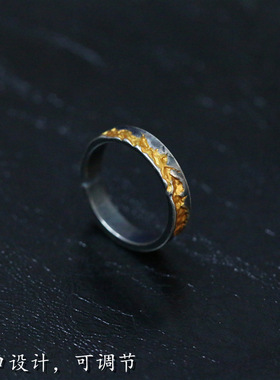 bugiel原创设计「殇」戒指手工制作复古错金轻奢小众戒高级戒
