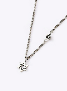 bugiel六芒星项链 网红个性嘻哈潮人创意时尚潮搭星星皇冠项链时