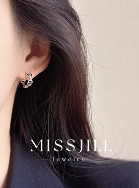 MISSJILL·猪鼻子耳圈 小众设计精致高级通体925纯银通勤耳圈耳环