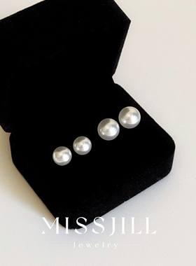 MISSJILL·月光｜小众设计澳白轻奢高级珍珠耳钉925银耳环耳饰女