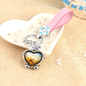 网红钥匙扣抱心熊车钥匙挂件情侣钥匙扣男定制情侣款 钥匙挂绳