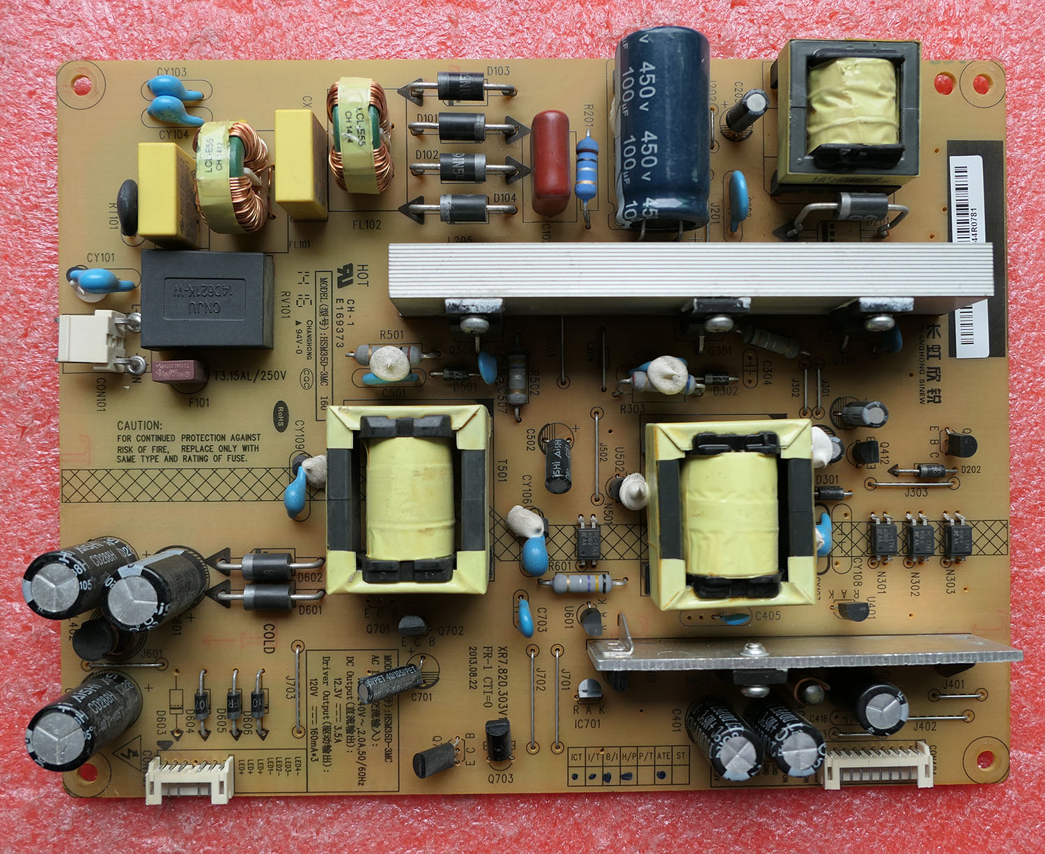 原装长虹LED48C2080i 48C2000I电源板XR7.820.303V1.2 HSM35D-3MC - 图2