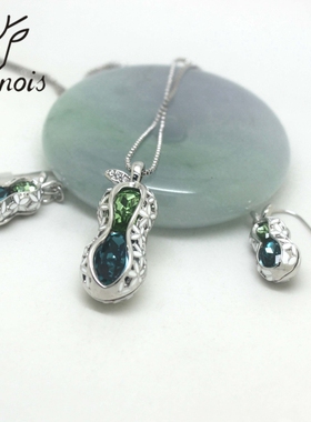 威妮华花生项链套装女耳坠韩国