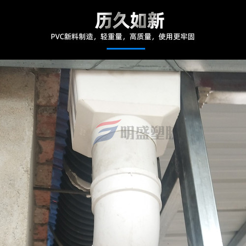 PVC雨水斗 75塑料落水下水管160排水配件110不锈钢方型接水漏斗 - 图0
