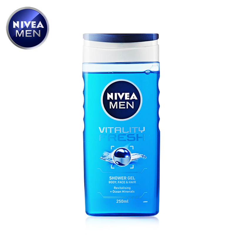 Nivea/妮维雅男士劲爽原力沐浴露250ml男士深润清洁补水劲爽洁净 - 图3