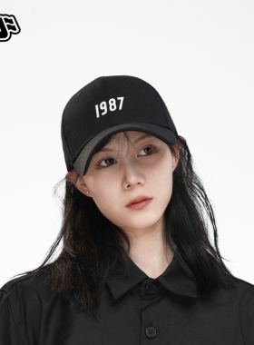 舒凡棒球帽男女宽檐字母刺绣1987鸭舌帽显脸小百搭休闲帽子
