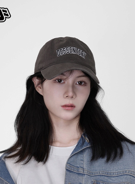 美式dess复古刺绣字母棒球帽男女通用秋季宽檐鸭舌帽显脸小百搭潮