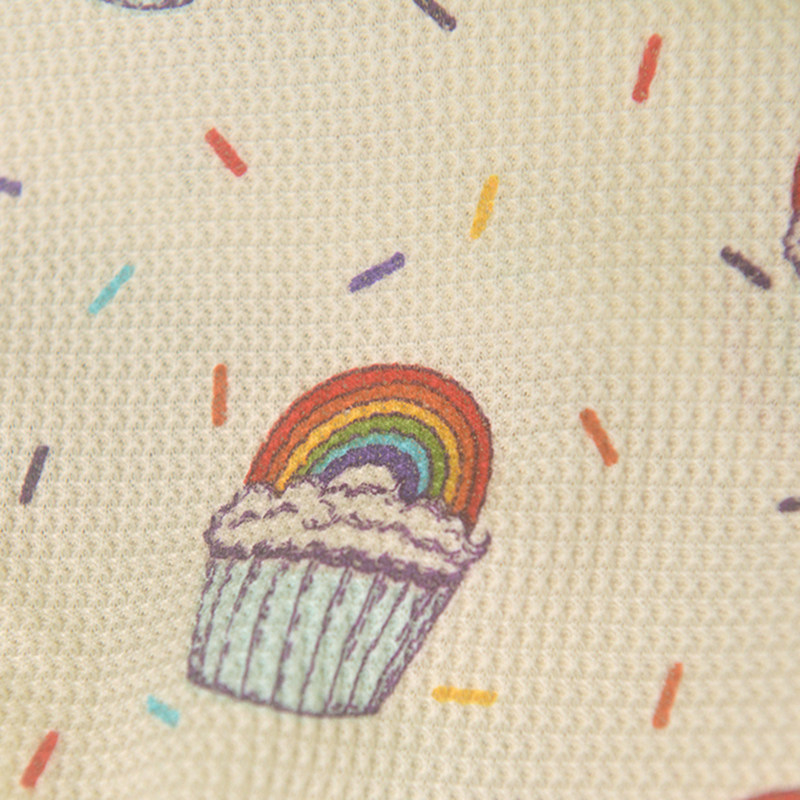 淡米黄彩虹蛋糕纯棉布小华夫格  上衣连衣裙童服装床品幼儿园面料,淘宝优惠券,粉丝福利购,淘宝优惠卷