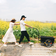 Велосипед для матери и ребенка 自行车拖车挂车骑行露营载物宠物小拖斗车单车牵引车后挂式亲子车