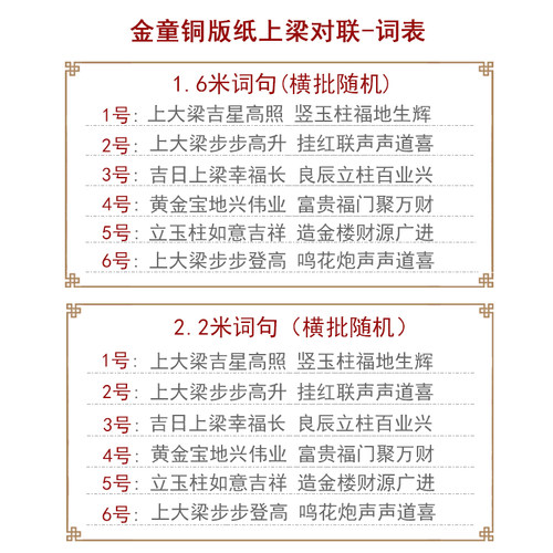 上梁对联 上梁大吉对联 农村自建房新房盖房招财房子用品房屋封顶 - 图2