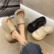 Eight centimeter height-enhancing women's summer outer wear thick soles feel like stepping on shit