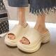 Eight centimeter height-enhancing women's summer outer wear thick soles feel like stepping on shit