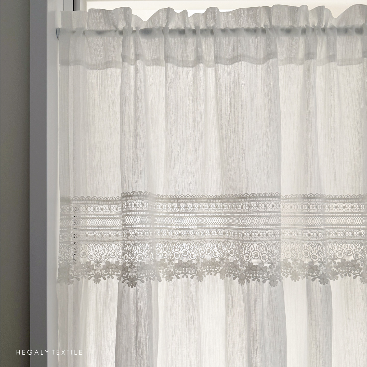 HEGALY 轻复古浪漫白色窗纱帘门帘隔断透光橱窗装饰蕾丝法式温柔,淘宝优惠券,粉丝福利购,淘宝优惠卷