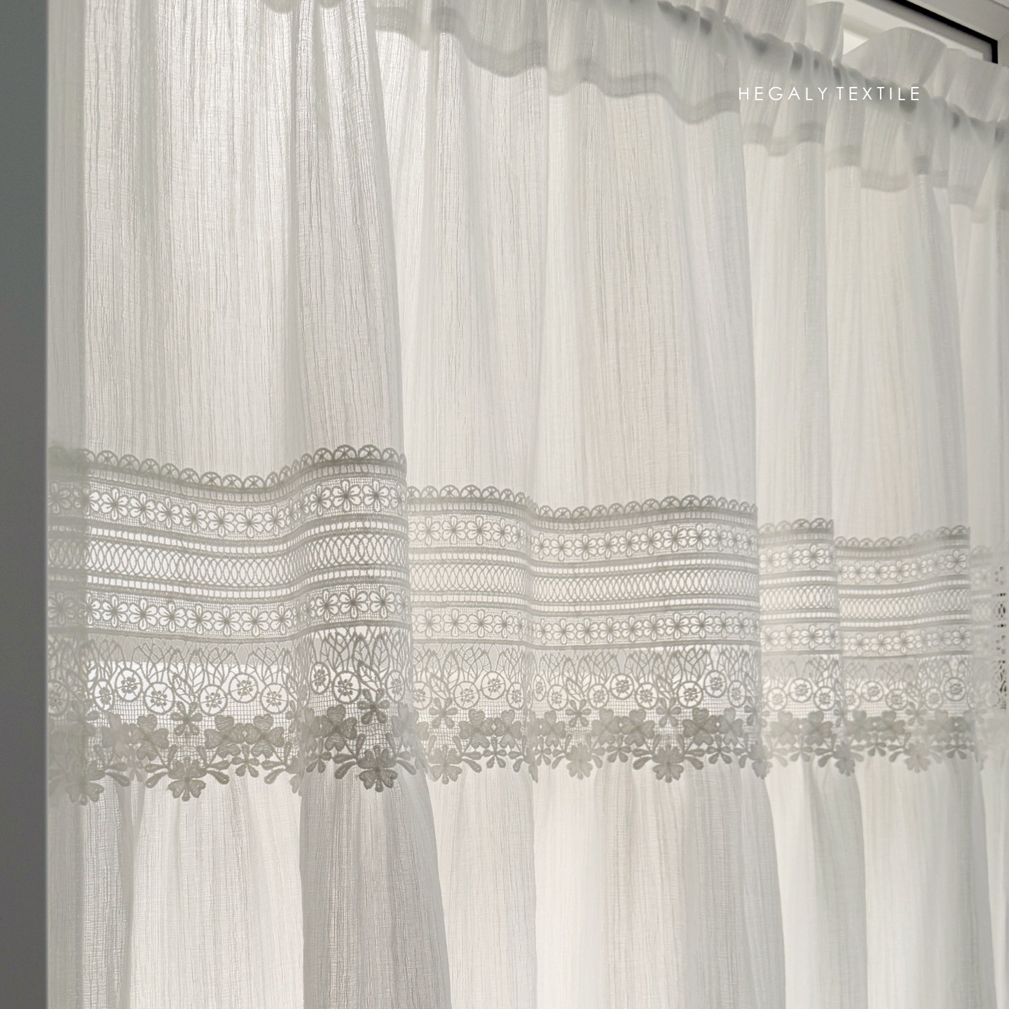HEGALY 轻复古浪漫白色窗纱帘门帘隔断透光橱窗装饰蕾丝法式温柔,淘宝优惠券,粉丝福利购,淘宝优惠卷