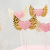 Крылья ангела - ярко -розовая любовь ангел день рождения свадебный десерт десерт торт вставка аккаунта