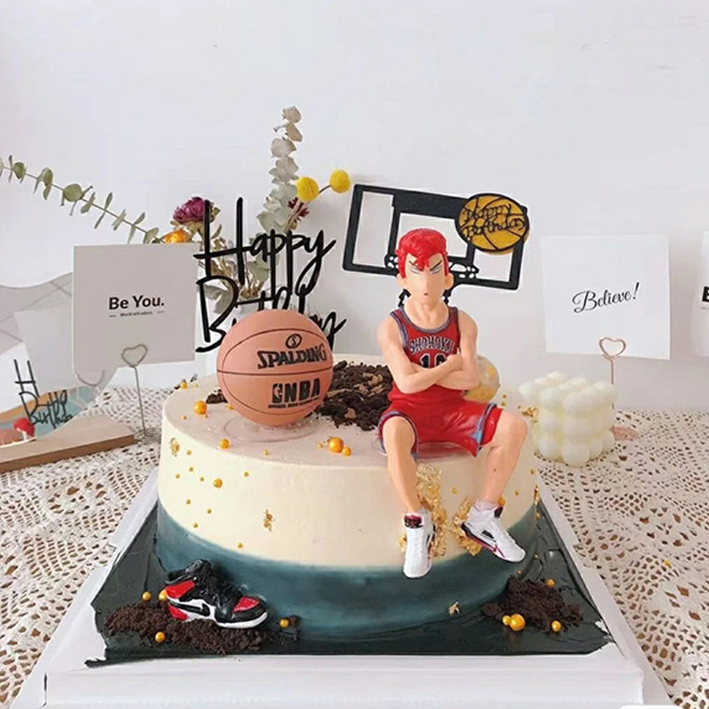 篮球蛋糕装饰摆件迷你球鞋球框男神男孩生日主题派对甜品插牌配件,淘宝优惠券,粉丝福利购,淘宝优惠卷