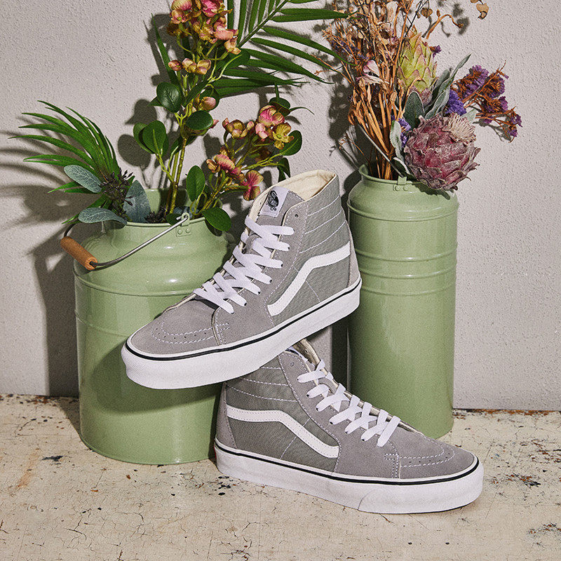 VANS 范斯 Sk8 Hi 军绿色灰色高帮经典休闲帆布板鞋 VN0A4U160FI,淘宝优惠券,粉丝福利购,淘宝优惠卷