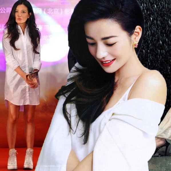 春秋韩范男友BF风大码长袖白衬衫裙睡衣上衣宽松衬衣中长款衬衫女 - 图1