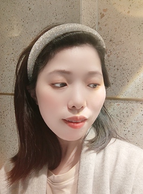 韩式银色满钻发箍带齿水钻发卡