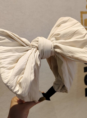 复古布艺蝴蝶结高颅顶显脸小发箍