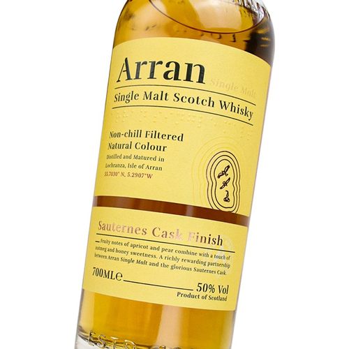 英国进口洋酒阿蓝苏玳桶Arran艾伦苏岱桶限量版威士忌 苏代 700ml - 图2
