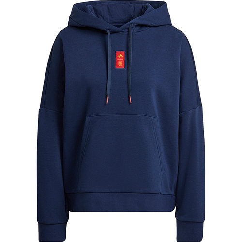 Adidas/阿迪达斯正品SPAIN 西班牙队足球女子休闲连帽卫衣 HE8917 - 图3