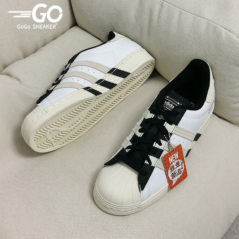 Adidas/阿迪达斯正品三叶草SUPERSTAR男女低帮贝壳头板鞋 GX6025-图0