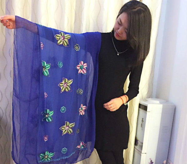 【天天特价】嘉悦JY108新款围巾桑蚕丝双层天