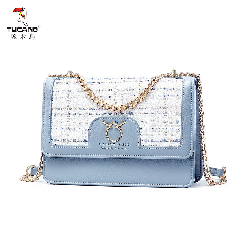 啄木鸟2020新款潮小方包斜挎小包 彦阁服饰女士包袋