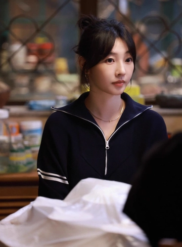 Синий трикотажный осенний свитер для отдыха с молнией, свободный крой